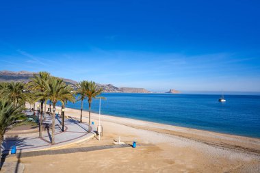Albir beach in Alfas del Pi of Alicante Spain at Costa Blanca clipart