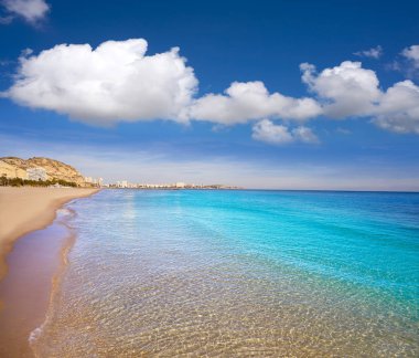 Alicante Postiguet beach Costa Blanca, İspanya