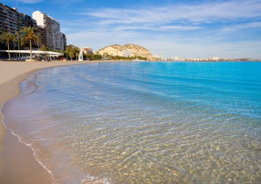 Alicante Postiguet beach Costa Blanca, İspanya