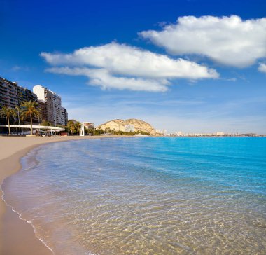 Alicante Postiguet beach Costa Blanca, İspanya