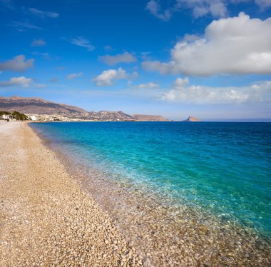 Altea Cap Blanc beach playa Albir Alicante İspanya Costa Blanca de yanında