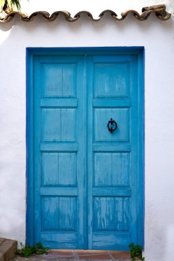 Altea beyaz köy mavi kapı Alicante Akdeniz İspanya