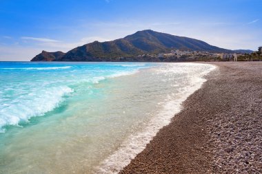 Altea Cap Blanc beach playa Albir Alicante İspanya Costa Blanca de yanında