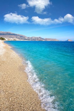 Altea Cap Blanc beach playa Albir Alicante İspanya Costa Blanca de yanında