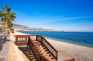 Altea Cap Blanc beach playa Albir Alicante İspanya Costa Blanca de yanında