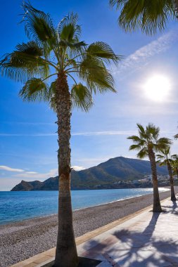 Altea Cap Blanc beach playa Albir Alicante İspanya Costa Blanca de yanında