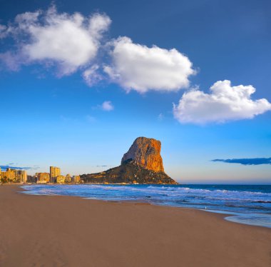 Arenal Bol plaj Calpe içinde ayrıca Calp Alicante Costa Blanca Arenal-Bol Ifach penon, İspanya