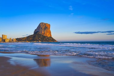 Arenal Bol plaj Calpe içinde ayrıca Calp Alicante Costa Blanca Arenal-Bol Ifach penon, İspanya