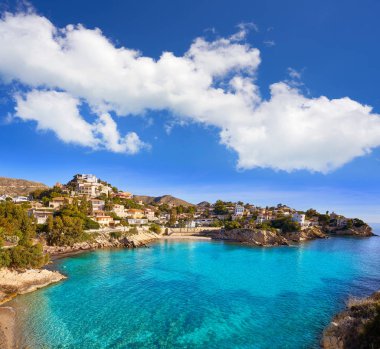 Campello Alicante Cala Coveta Fuma plaj Costa Blanca, İspanya