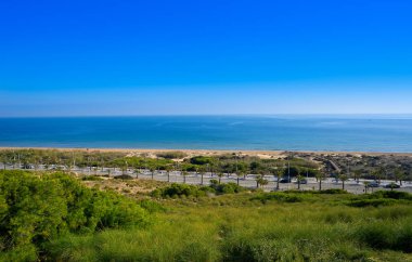 Elche Elx, Alicante, İspanya hava görünümünü Costa Blanca Arenals del Sol Beach