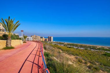 Elche Elx, Alicante, İspanya hava görünümünü Costa Blanca Arenals del Sol Beach