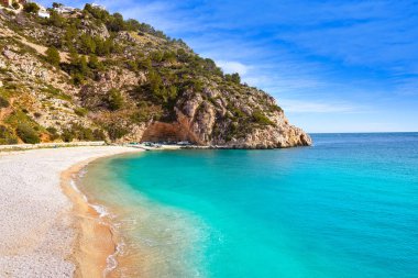 La Granadella plaj Akdeniz Javea Alicante İspanya'da Xabia