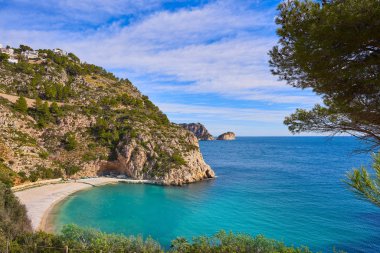 La Granadella plaj Akdeniz Javea Alicante İspanya'da Xabia