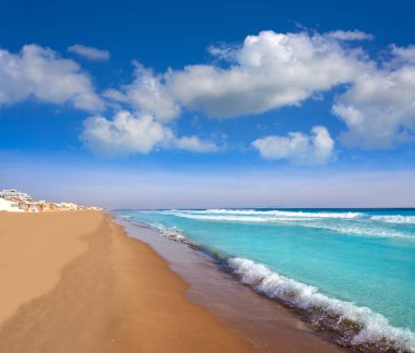 Guardamar del Segura merkezi plaj Alicante İspanya Costa Blanca