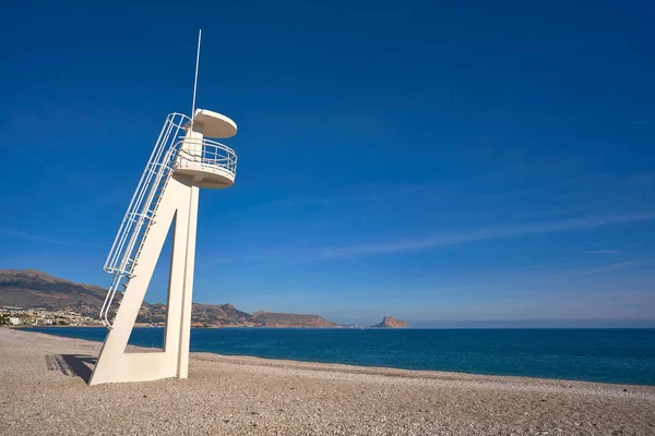 Playa Del Albir Alfas Del Alicante España Torre Baywatch Cota — Foto de Stock