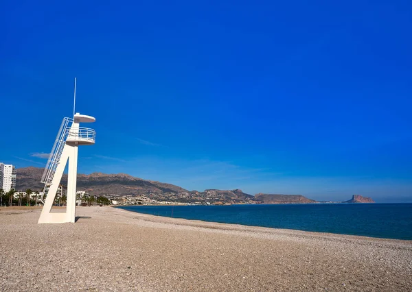 Spiaggia Albir Alfas Del Alicante Spagna Presso Torre Baionetta Cota — Foto Stock