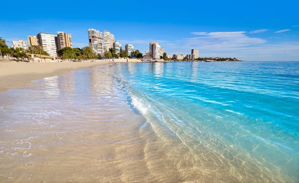 Albufereta Plaży Alicante Costa Blanca Hiszpanii — Zdjęcie stockowe