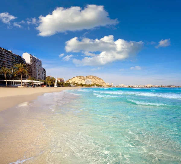 Alicante Playa Postiguet Costa Blanca España — Foto de Stock