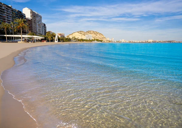 Alicante Postiguet Strand Der Costa Blanca Von Spanien — Stockfoto