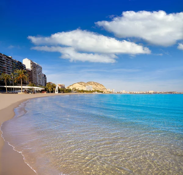 Praia Alicante Postiguet Costa Blanca Espanha — Fotografia de Stock