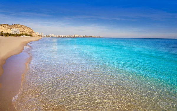 Alicante Postiguet Strand Der Costa Blanca Von Spanien — Stockfoto