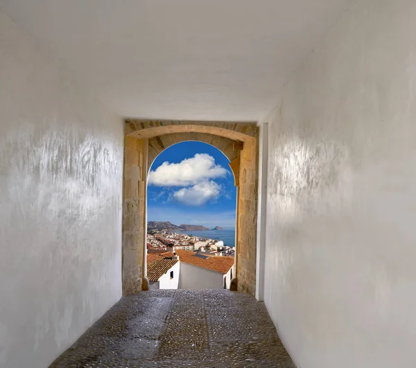 Altea Photo Illustration Arch Village Alicante Mediterranean Spain — Stock Photo, Image