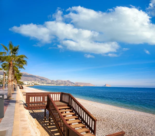 Altea Cap Blanc Stranden Alldeles Intill Playa Albir Alicante Spanien — Stockfoto