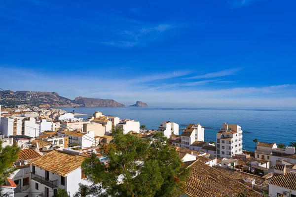 Altea Beyaz Köy Manzarası Alicante Akdeniz Spanya — Stok fotoğraf