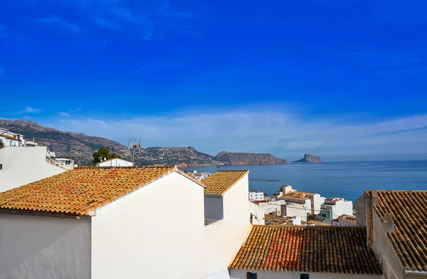 Altea Bílé Vesnice Panorama Alicante Středomořském Pobřeží Španělska — Stock fotografie