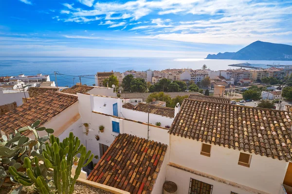 Altea Beyaz Köy Manzarası Alicante Akdeniz Spanya — Stok fotoğraf