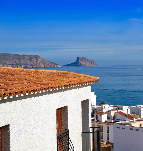 Altea Skyline Van Het Witte Dorp Alicante Aan Middellandse Zee — Stockfoto