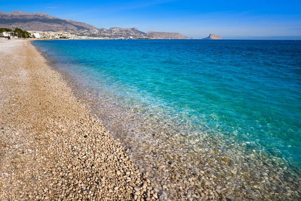 Altea Cap Blanc Plaży Obok Playa Albir Alicante Hiszpanii Costa — Zdjęcie stockowe