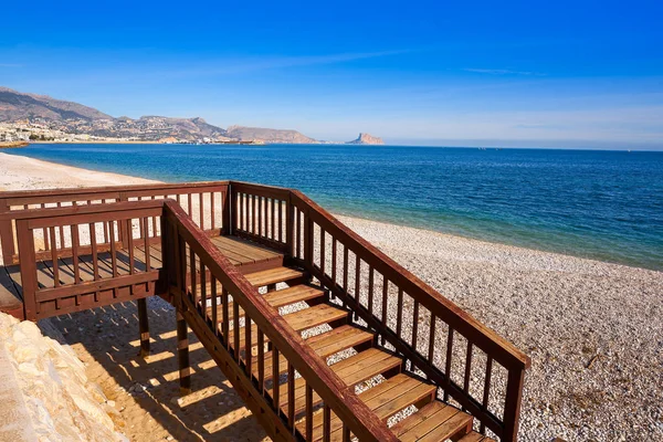 Altea Cap Blanc Playa Junto Playa Albir Alicante España Costa — Foto de Stock