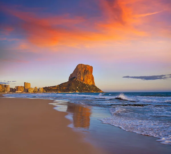 Arenal Bol Plaj Calpe Içinde Ayrıca Calp Alicante Costa Blanca — Stok fotoğraf