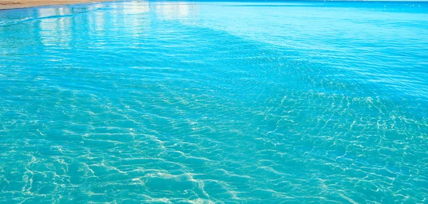 Wyczyścić Brzegu Wody Przejrzyste Beach Costa Blanca Alicante — Zdjęcie stockowe