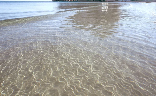 Jasné Transparentní Beach Vody Pobřeží Costa Blanca Alicante — Stock fotografie