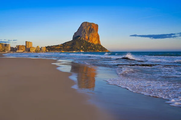 Spiaggia Arenal Bol Calpe Anche Calp Alicante Spagna Penone Costa — Foto Stock