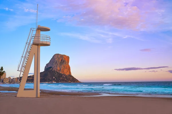 Spiaggia Arenal Bol Calpe Anche Calp Alicante Spagna Penone Costa — Foto Stock