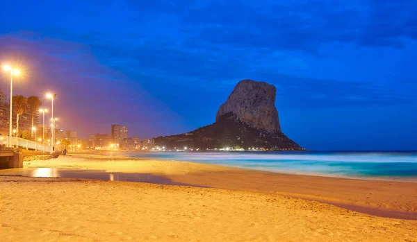 Arenal Bol Beach Calpe Sunset Also Calp Alicante Spain Costa — Stock Photo, Image