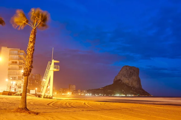 Arenal Bol Beach Calpe Sunset Also Calp Alicante Spain Costa — Stockfoto