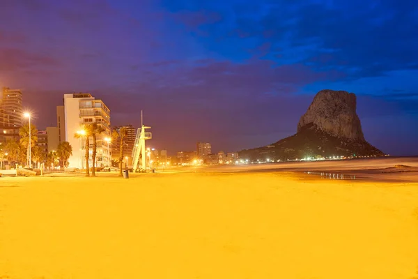 Arenal Bol Beach Calpe Sunset Also Calp Alicante Spain Costa — Stockfoto