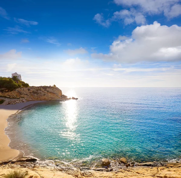 Παραλία Καμπέγιο Του Αλικάντε Cala Coveta Fuma Στην Ισπανία Κόστα — Φωτογραφία Αρχείου