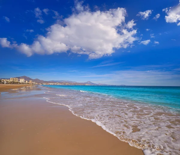 Campello Plaży Playa Muchavista Alicante Costa Blanca Hiszpania — Zdjęcie stockowe