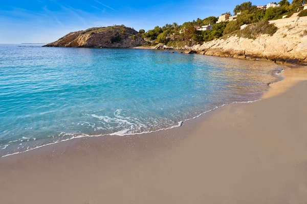 Παραλία Καμπέγιο Του Αλικάντε Cala Coveta Fuma Στην Ισπανία Κόστα — Φωτογραφία Αρχείου