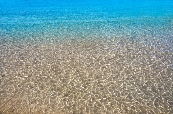 Areia Água Praia Clara Costa Blanca Alicante Espanha Mediterrâneo — Fotografia de Stock