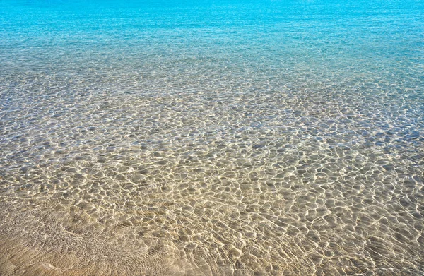 Spiaggia Chiara Sabbia Acqua Costa Blanca Alicante Spagna Mediterraneo — Foto Stock