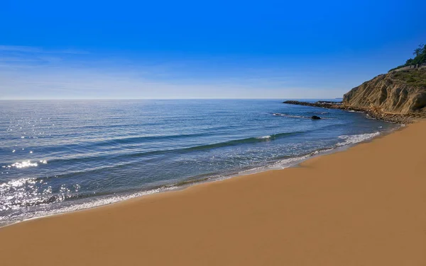 Кампелло Пляжа Аликанте Кала Лануса Испании Коста Бланке — стоковое фото