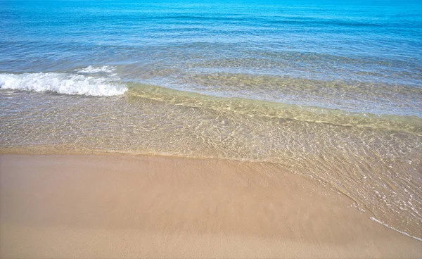 Areia Água Praia Clara Costa Blanca Alicante Espanha Mediterrâneo — Fotografia de Stock