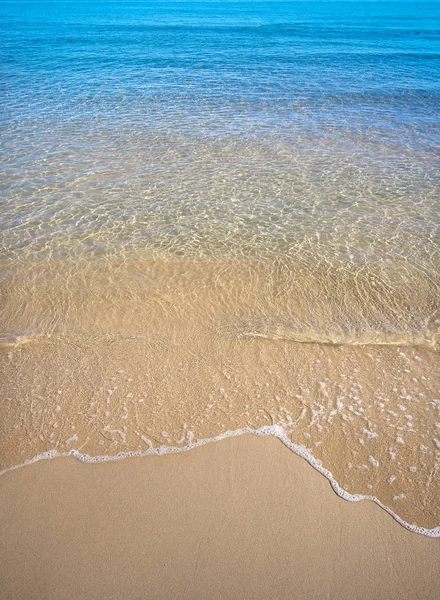 Piasek Wody Czystej Plaży Costa Blanca Alicante Hiszpanii Śródziemnego — Zdjęcie stockowe