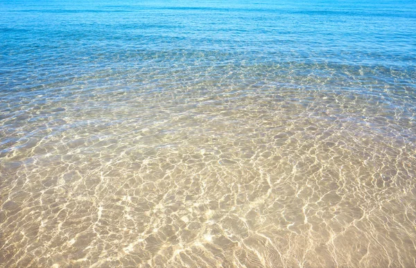 Jasné Písek Vodu Costa Blanca Alicante Španělsku Středomoří — Stock fotografie